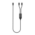 Dubbele USB-C laadkabel, één uitgang tot 100W, zwart