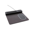 Muismat met draadloze oplader 5W en pennenhouders, zwart
