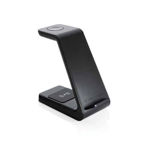 3-in-1 draadloze oplaadstandaard tot 15W, zwart