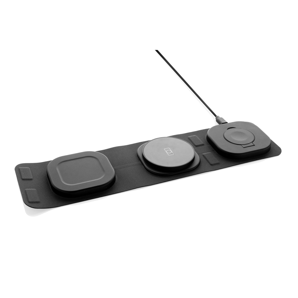 Opvouwbare 3-in-1 reislader tot 15W, grijs