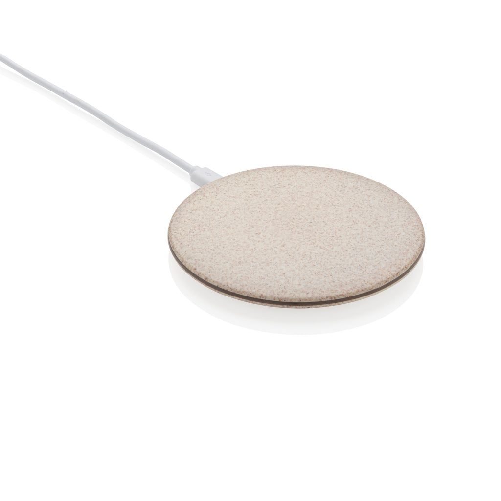 Ultraplatte 5W draadloze oplader van tarwestro, khaki