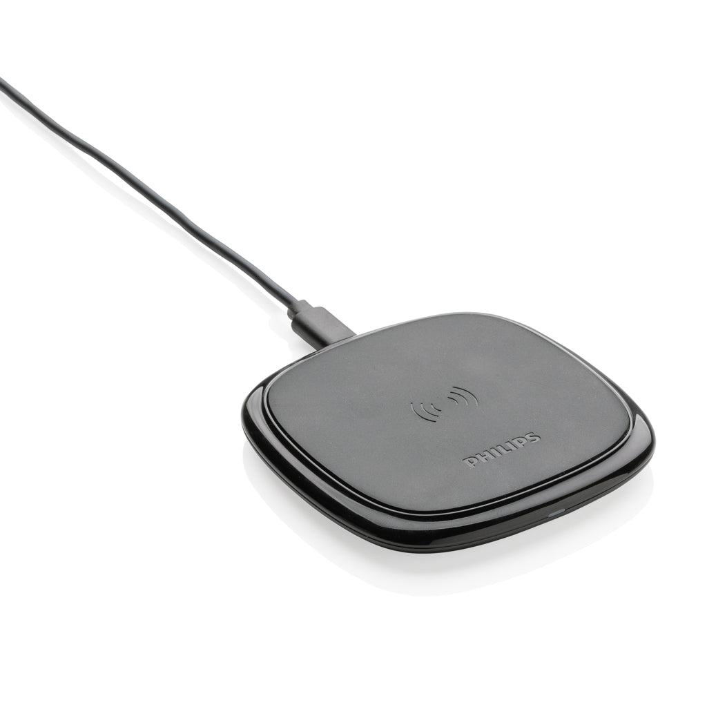 Snelle 10W Qi draadloze oplader met ledindicator, zwart