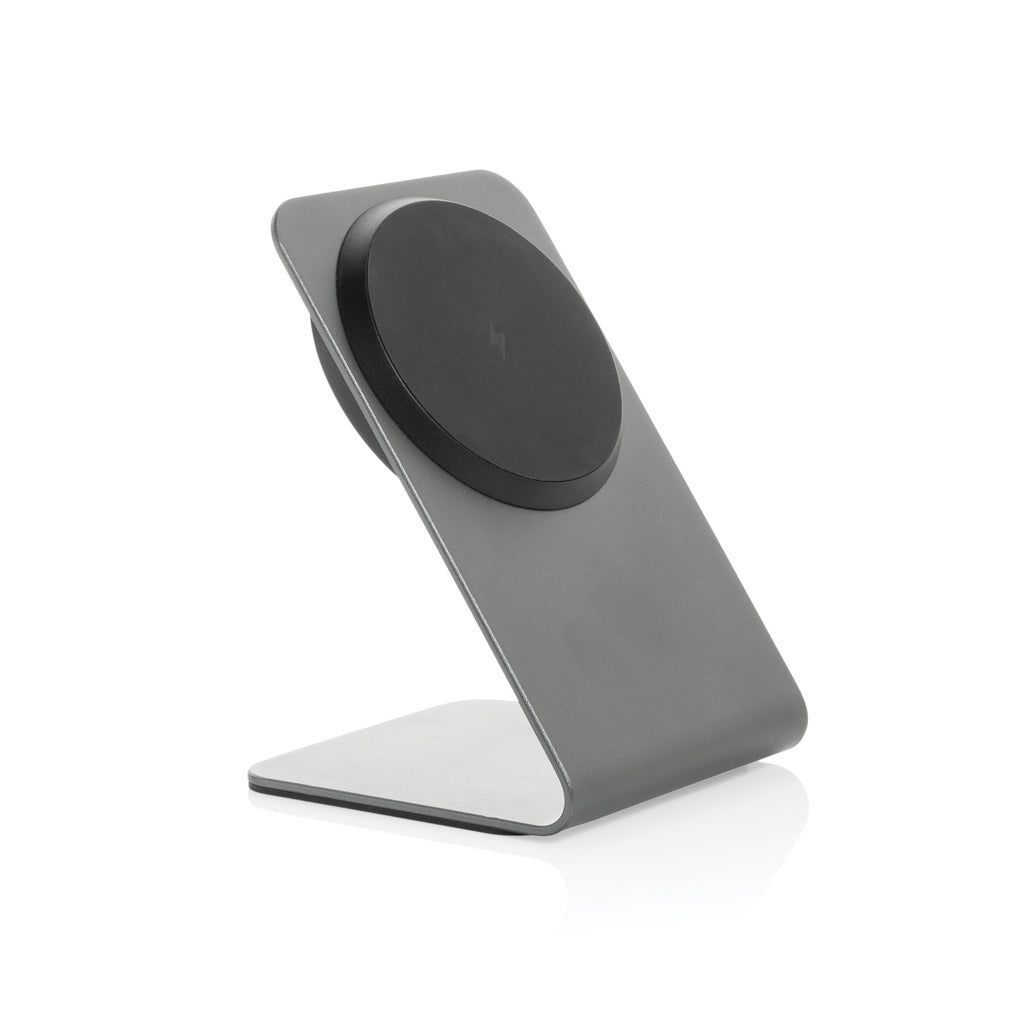 Aluminium magnetische oplaadstandaard 15W, grijs