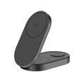 Vouwbare 3-in-1 snellader 25W voor telefoon, watch en earbuds, grijs