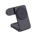Compacte 3-in-1 magnetische oplader 15W, opvouwbaar, zwart