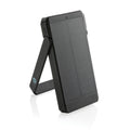 Zonne-powerbank 10.000 mAh met standfunctie, gerecycled kunststof, zwart