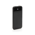 Powerbank 10.000 mAh met ingebouwde type C- en lightningkabel, zwart