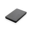 Ultradunne magnetische powerbank 5.000 mAh, gerecycled aluminium, zwart