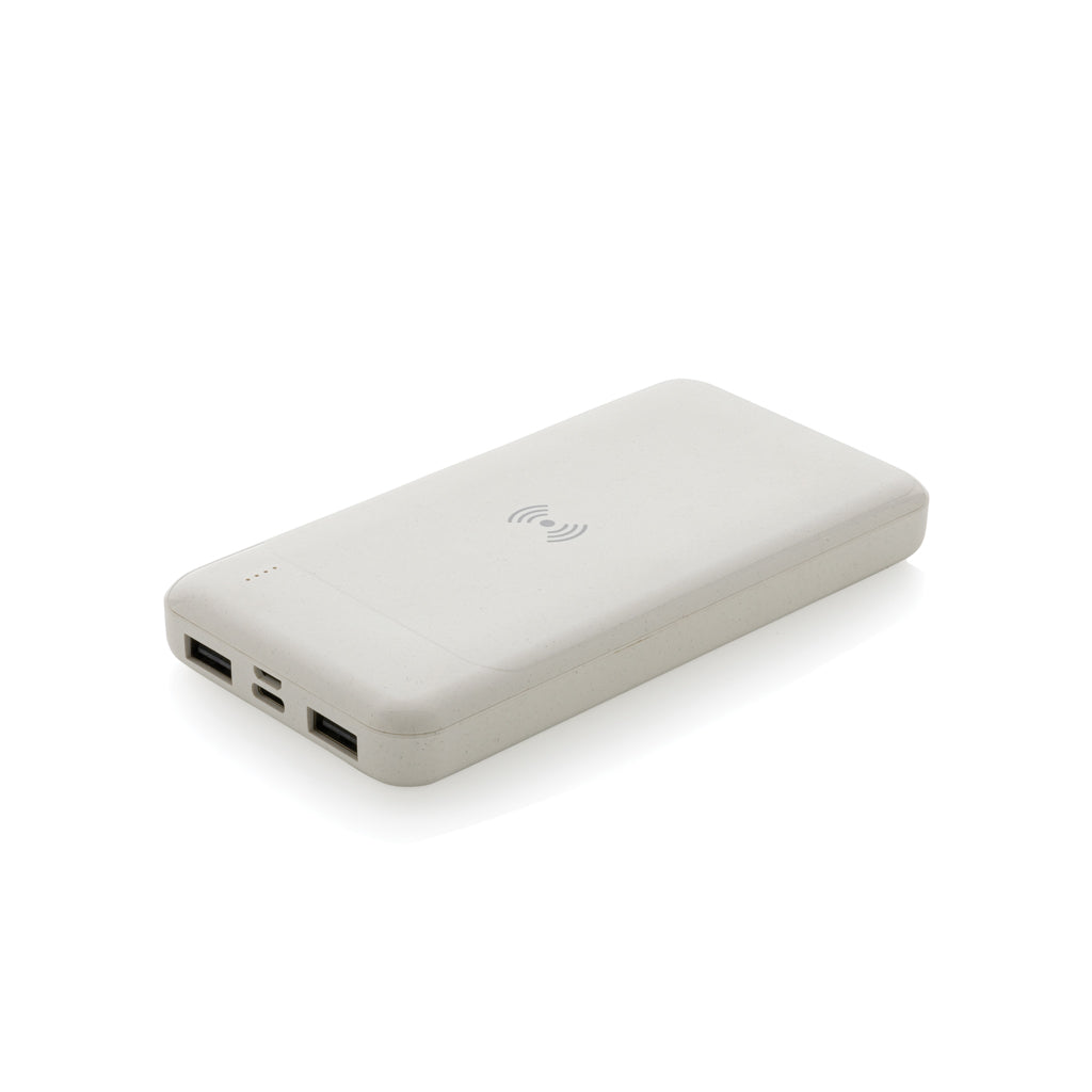 Powerbank 8.000 mAh met 5W draadloos opladen, wit