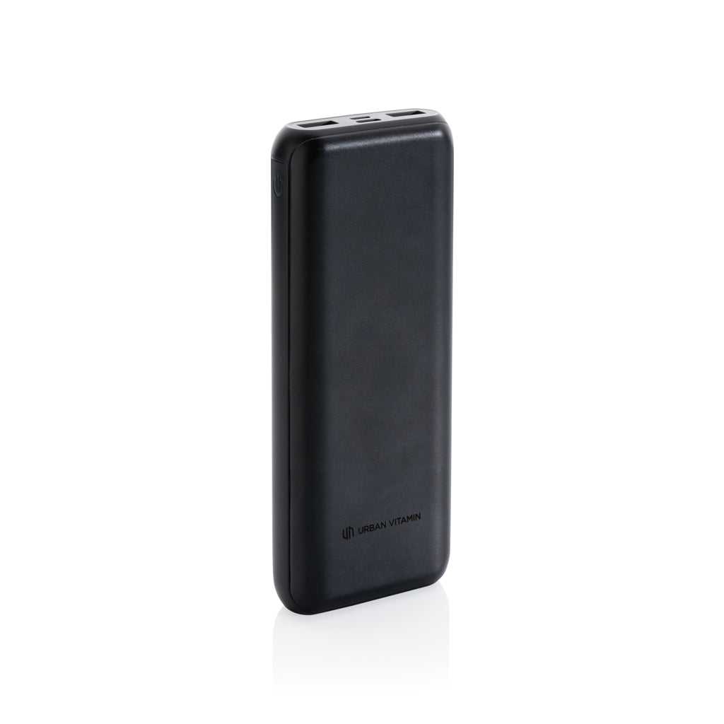 Powerbank 20.000 mAh met 18W snelladen via type C, zwart