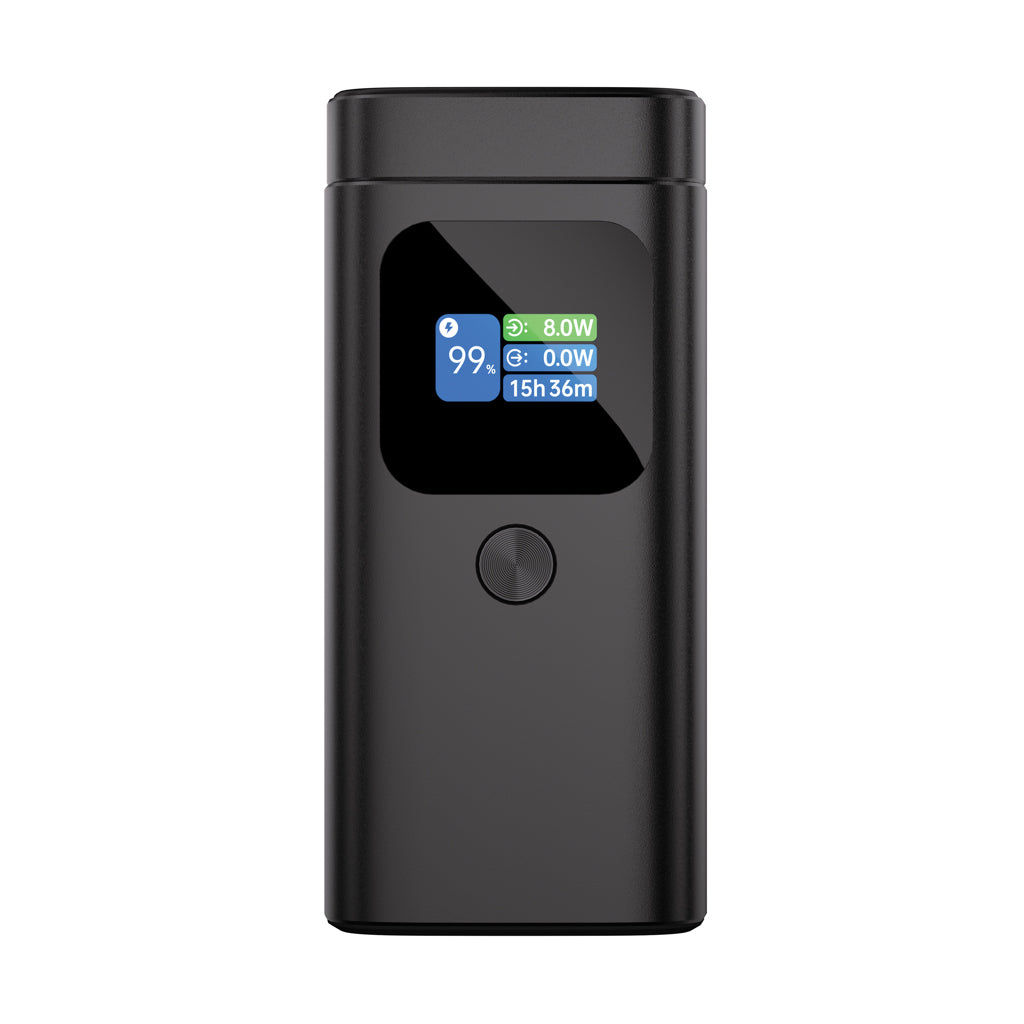 Powerbank 15.000 mAh met magnetische telefoonhouder en 100W, grijs