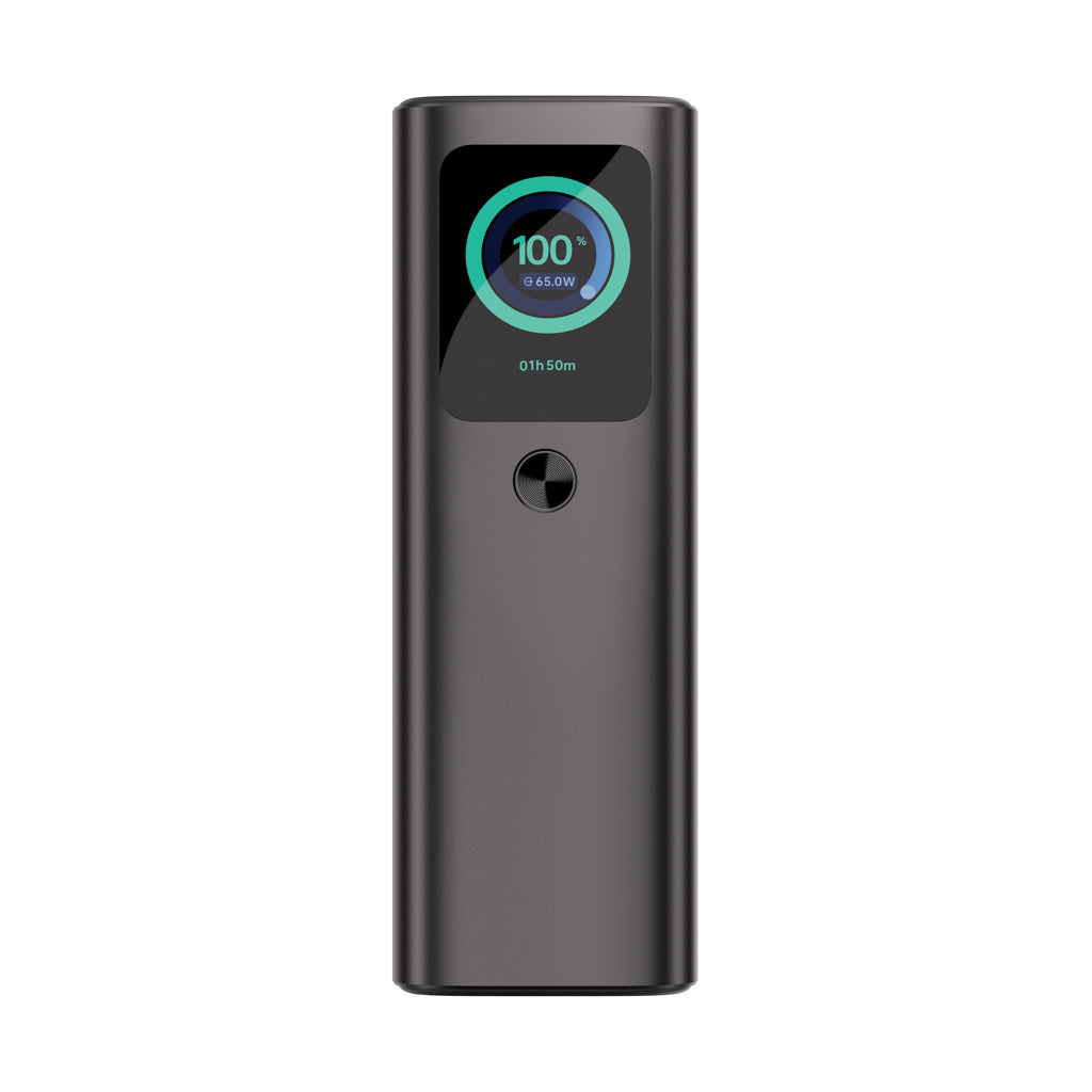 Powerbank 20.000 mAh met 165W en intrekbare USB-C-kabel, grijs