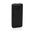 Powerbank 20.000 mAh met 65W voor laptop, ingebouwde kabels, zwart