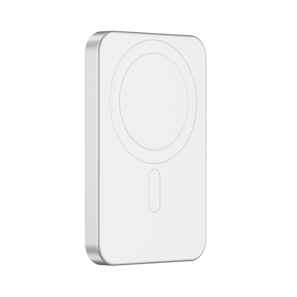 Magnetische powerbank 5.000 mAh met kobaltbatterij, zilver
