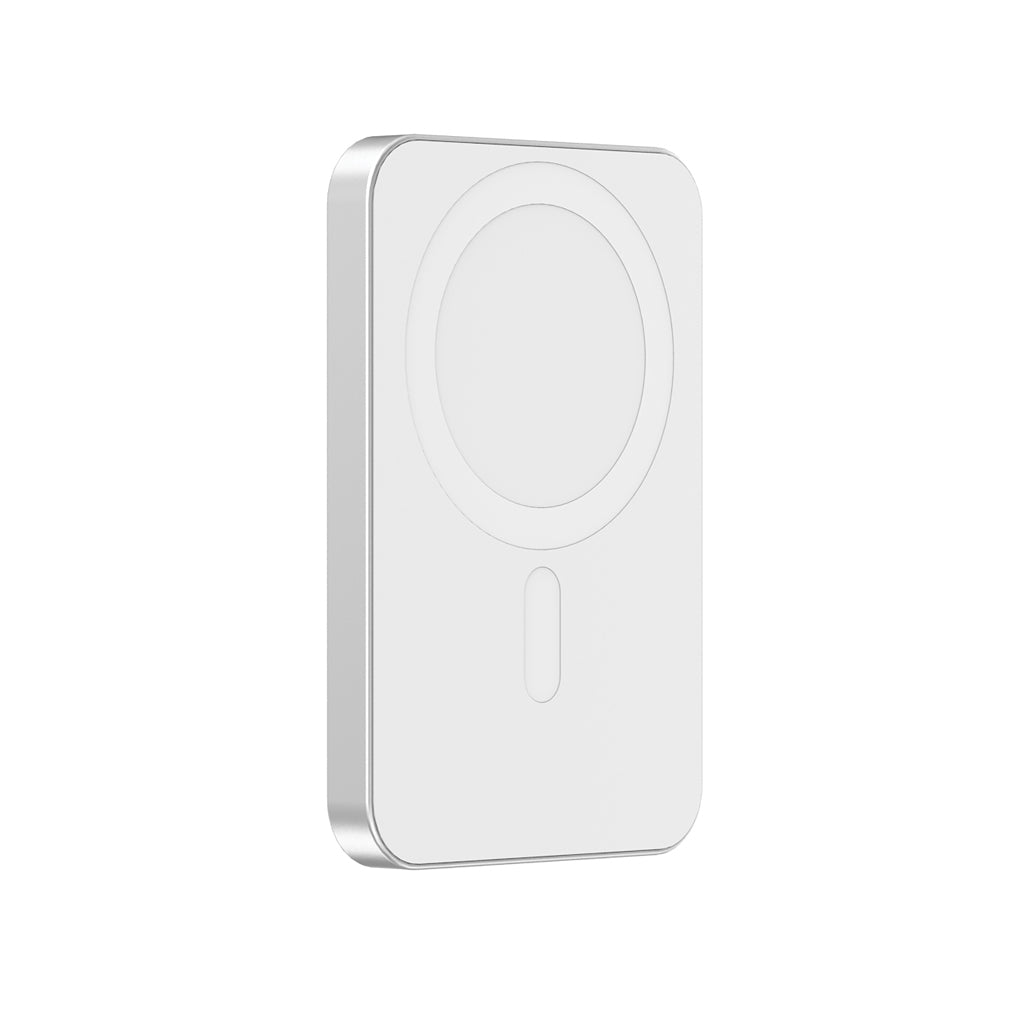 Magnetische powerbank 5.000 mAh, 2-in-1 ontwerp, zilver