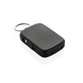Sleutelhanger-powerbank 2.000 mAh met ingebouwde kabels, zwart