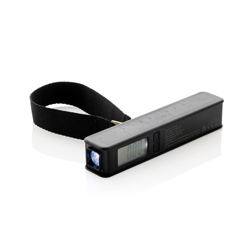 5-in-1 reisgadget met weegschaal, powerbank en zaklamp, zwart