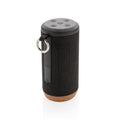 Speaker 10W van stof en kurk, IPX5 waterbestendig, zwart