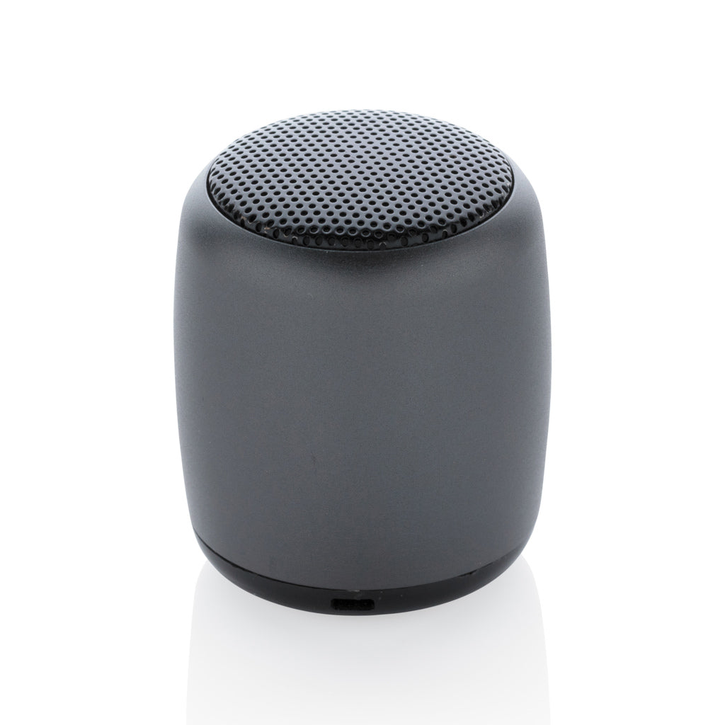 Mini speaker 3W van aluminium, zakformaat, antraciet