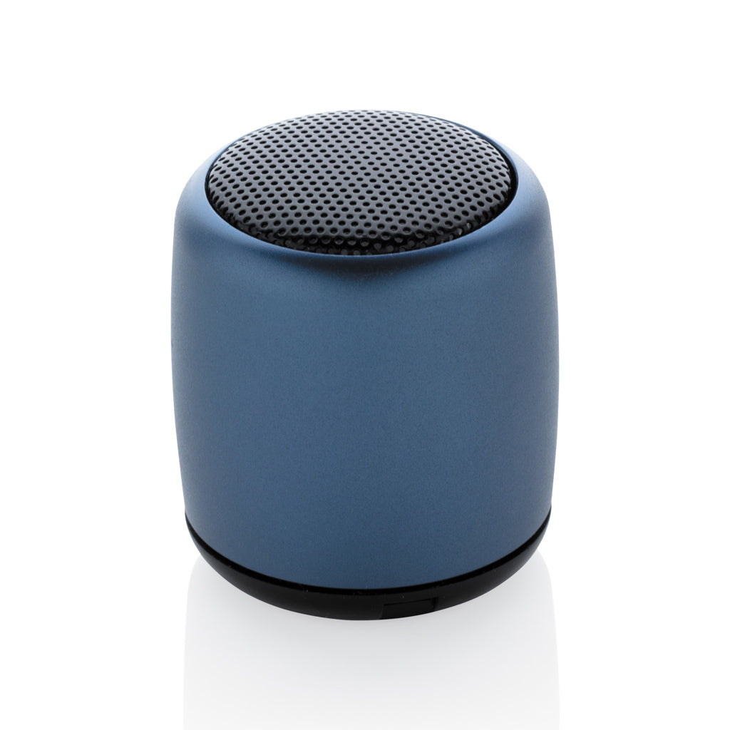 Mini speaker 3W van aluminium, zakformaat, blauw
