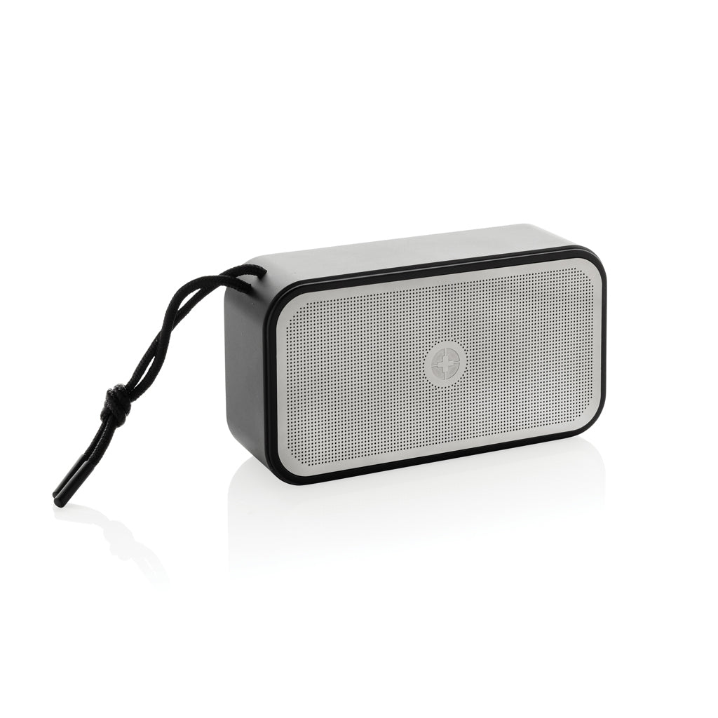Bluetooth-speaker 10W met subwoofer, gerecycled aluminium, grijs