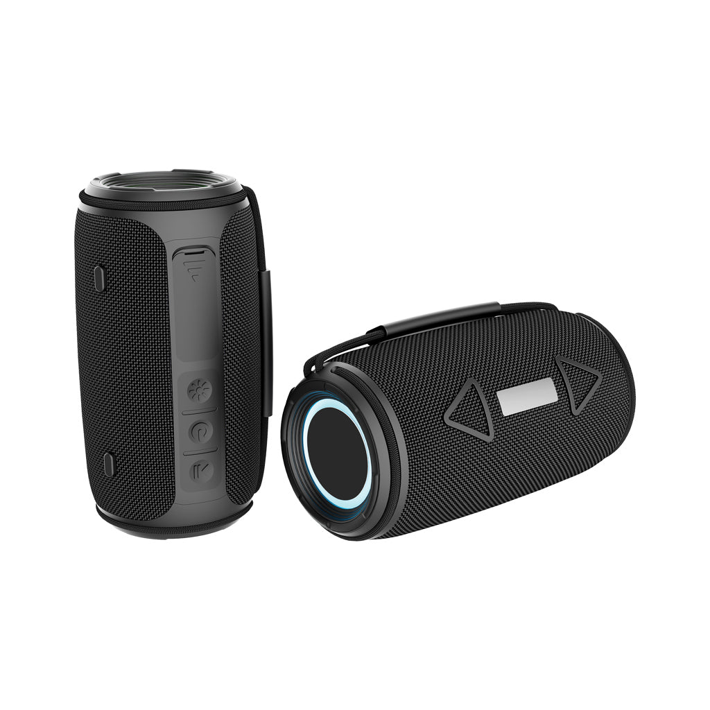 Waterdichte speaker 16W met dubbele subwoofer, IPX4, zwart
