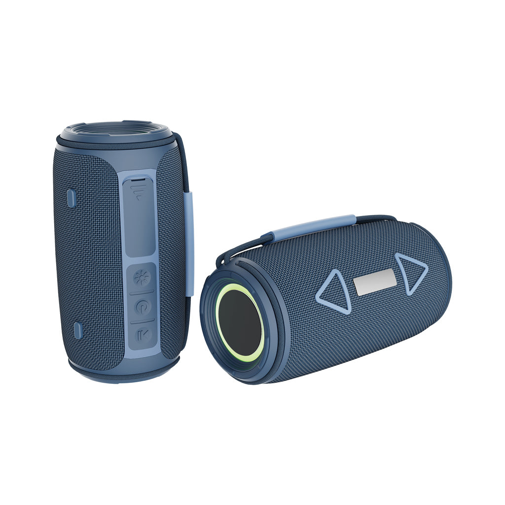 Waterdichte speaker 16W met dubbele subwoofer, IPX4, blauw