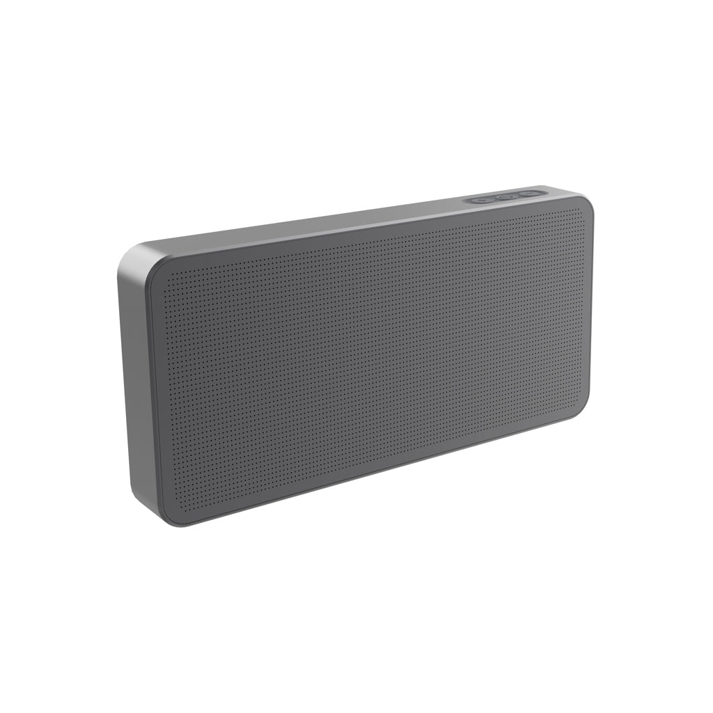 Ultradunne speaker 10W van gerecycled aluminium, IPX5, grijs
