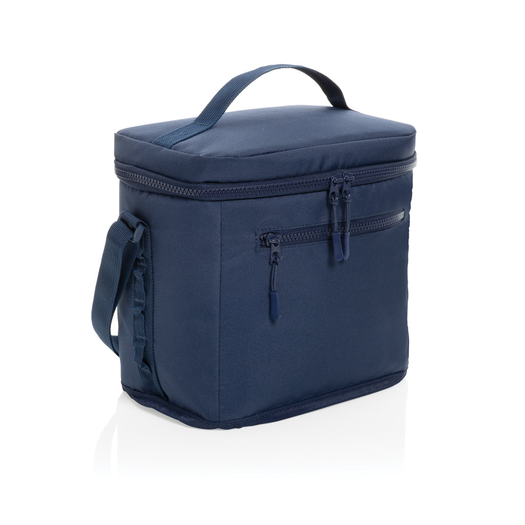 Koeltas met mesh drinkhouder en schouderriem van 110 cm, donkerblauw