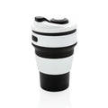Opvouwbare beker 350 ml van siliconen, zwart