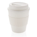 Herbruikbare koffiebeker 350 ml met schroefdop, wit