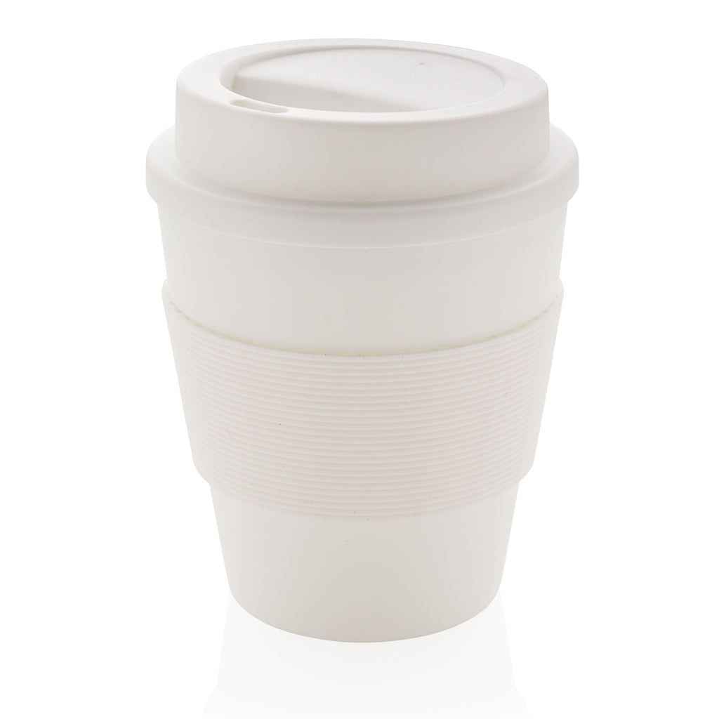 Herbruikbare koffiebeker 350 ml met schroefdop, wit