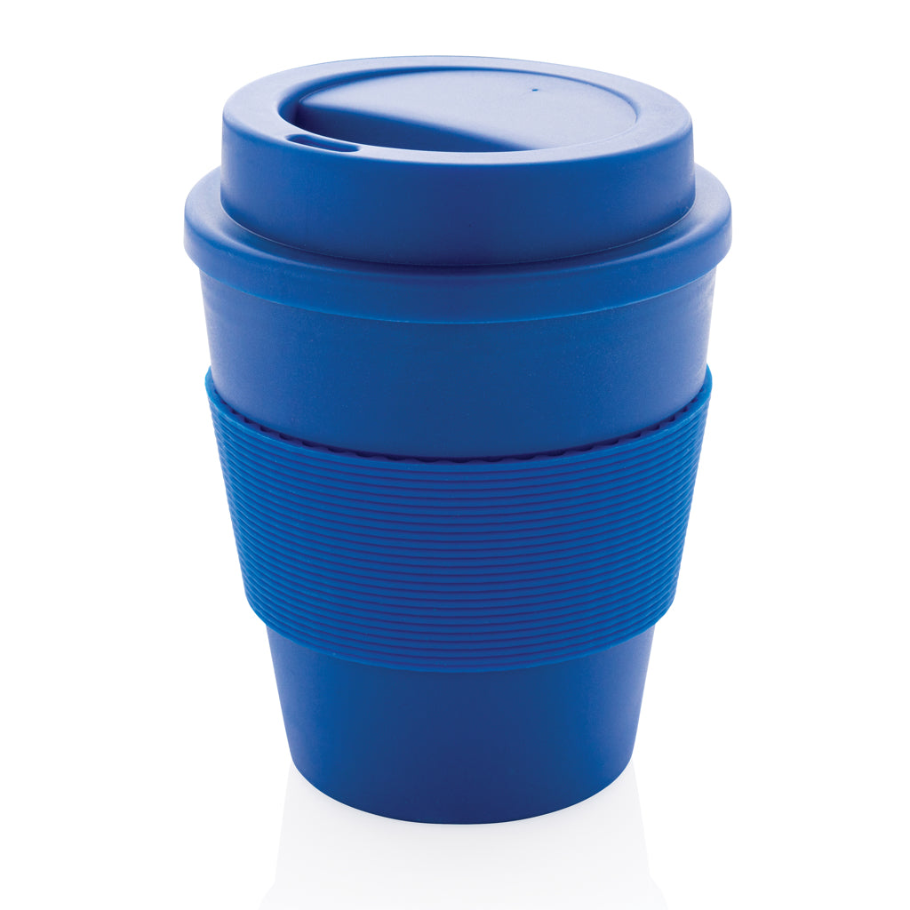 Herbruikbare koffiebeker 350 ml met schroefdop, blauw