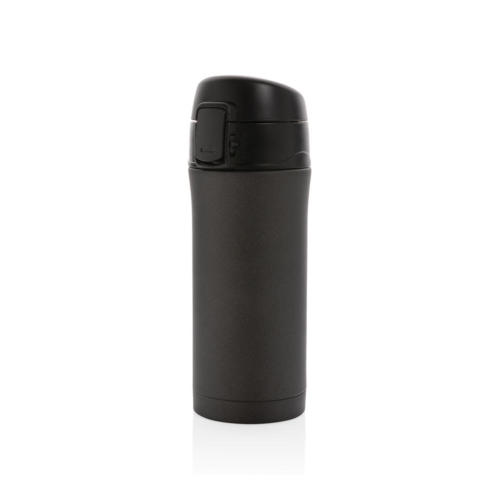 Vacuüm mok 300 ml metallic met afsluitbare dop, zwart