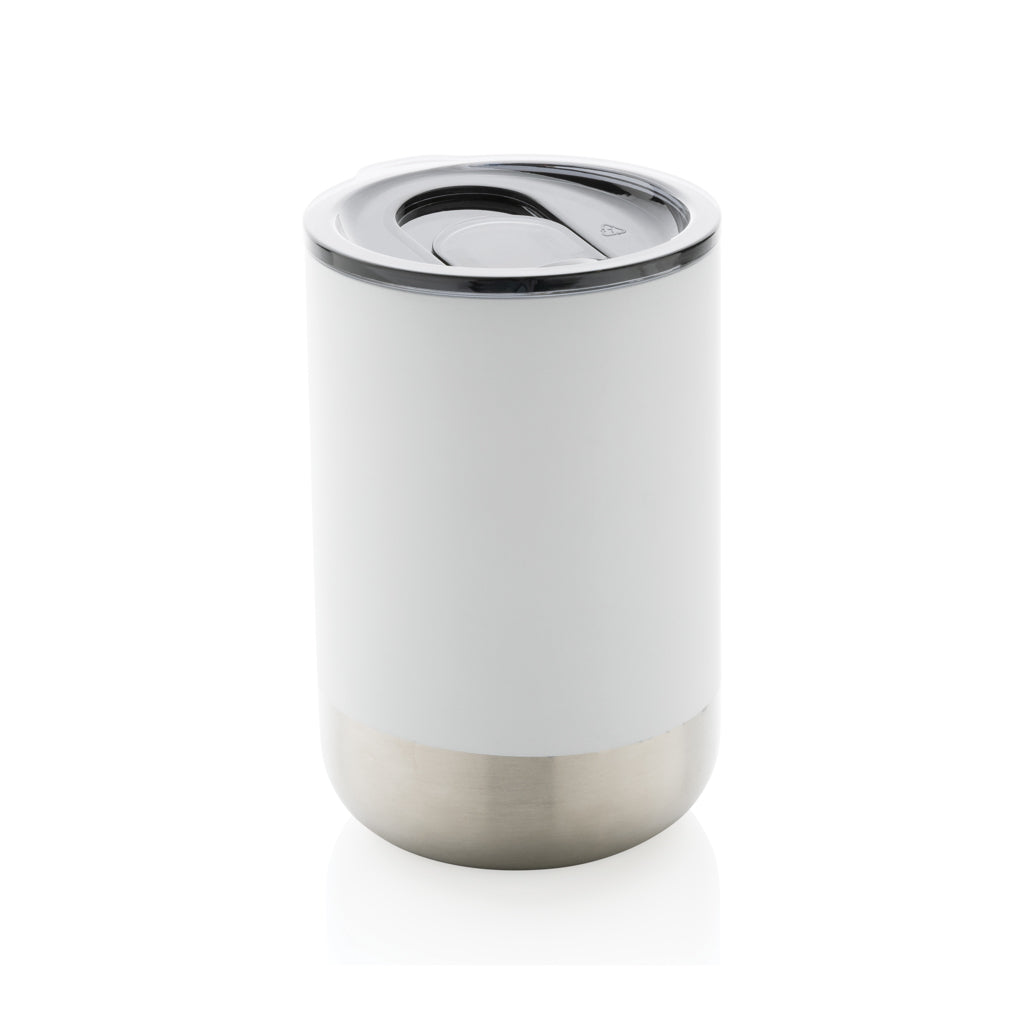 Beker 360 ml van 76% gerecycled roestvrij staal, wit