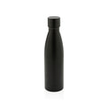 Vacuümfles 500 ml, unikleur, gerecycled RVS, zwart