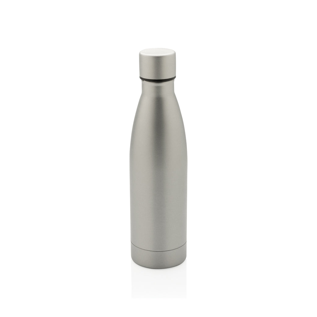 Vacuümfles 500 ml, unikleur, gerecycled RVS, grijs