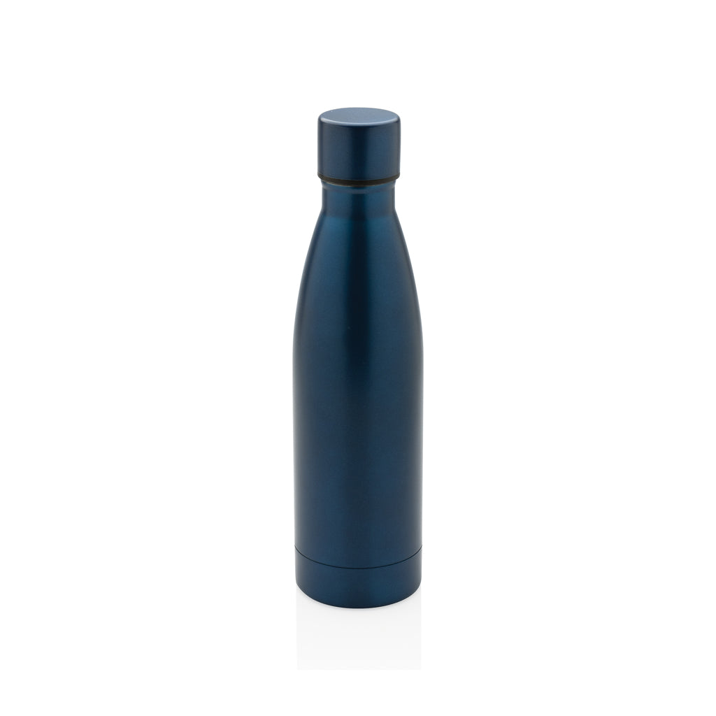 Vacuümfles 500 ml, unikleur, gerecycled RVS, donkerblauw