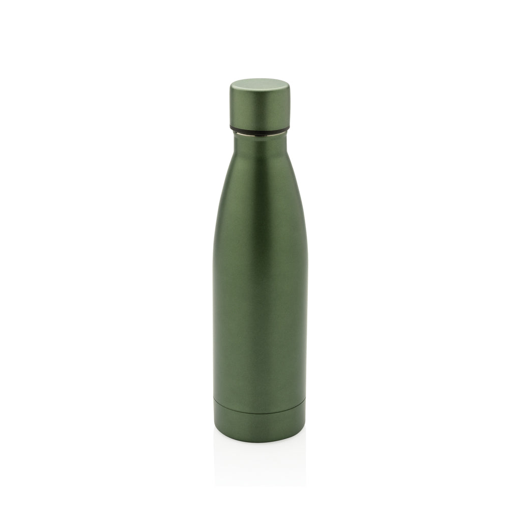 Vacuümfles 500 ml, unikleur, gerecycled RVS, groen