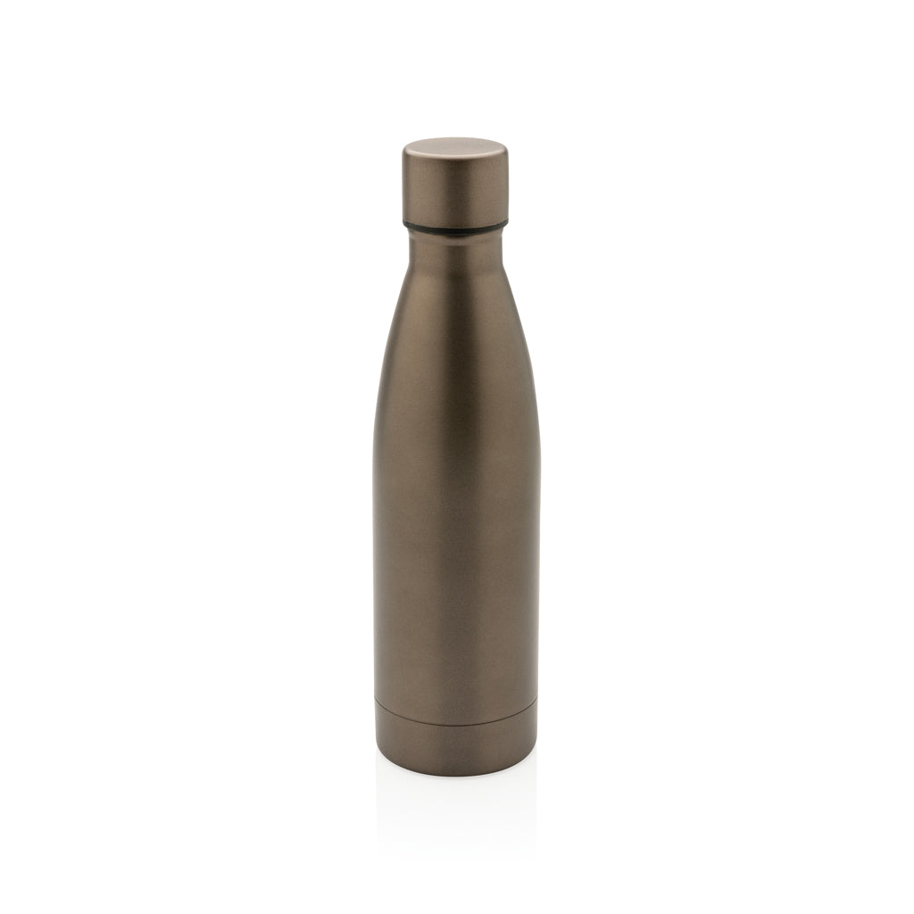 Vacuümfles 500 ml, unikleur, gerecycled RVS, bruin