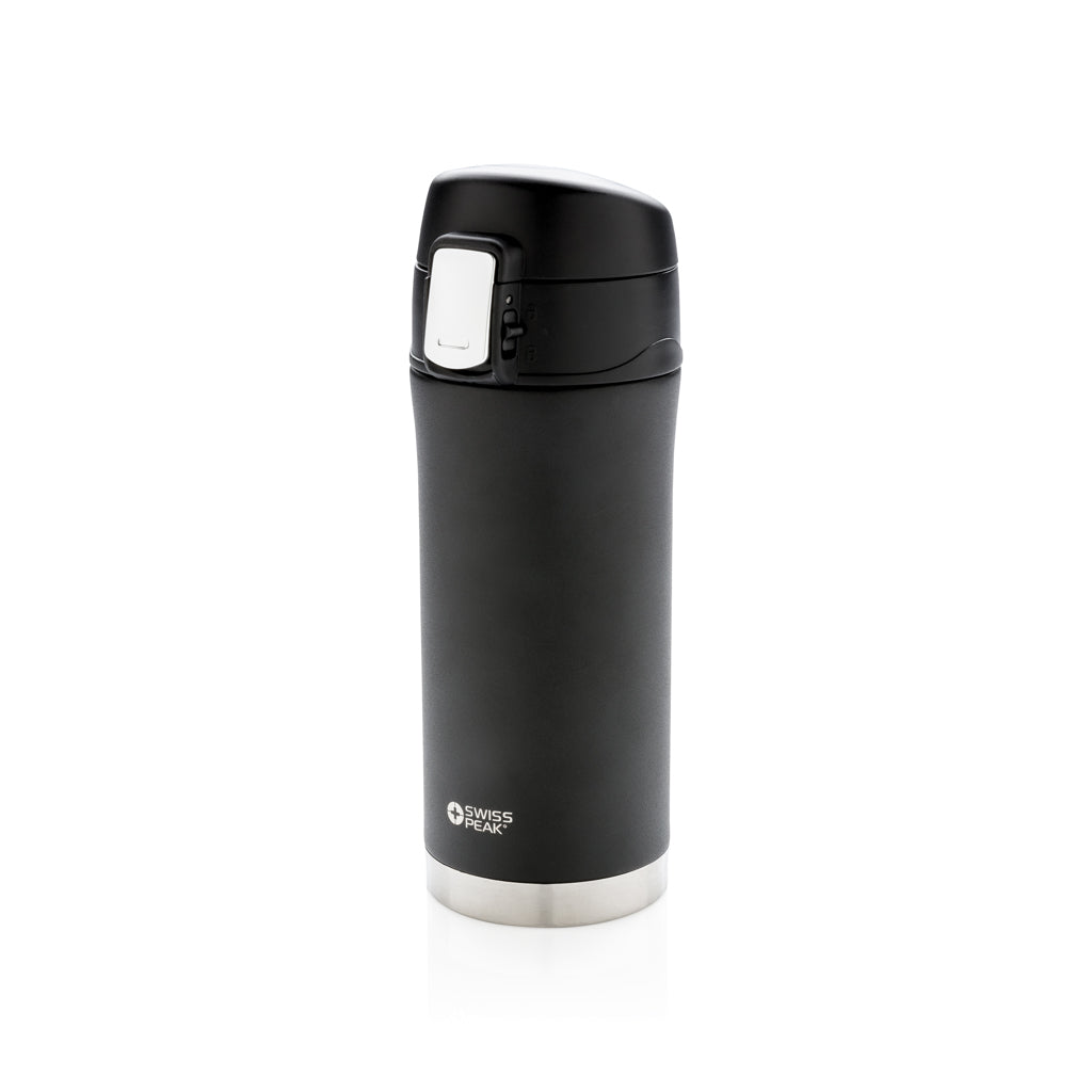 Reisbeker 300 ml met afsluitbare drinkdop, zwart