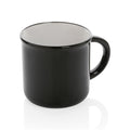 Keramische mok 280 ml met vintage look, zwart