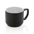 Keramische mok 350 ml met strak design, zwart
