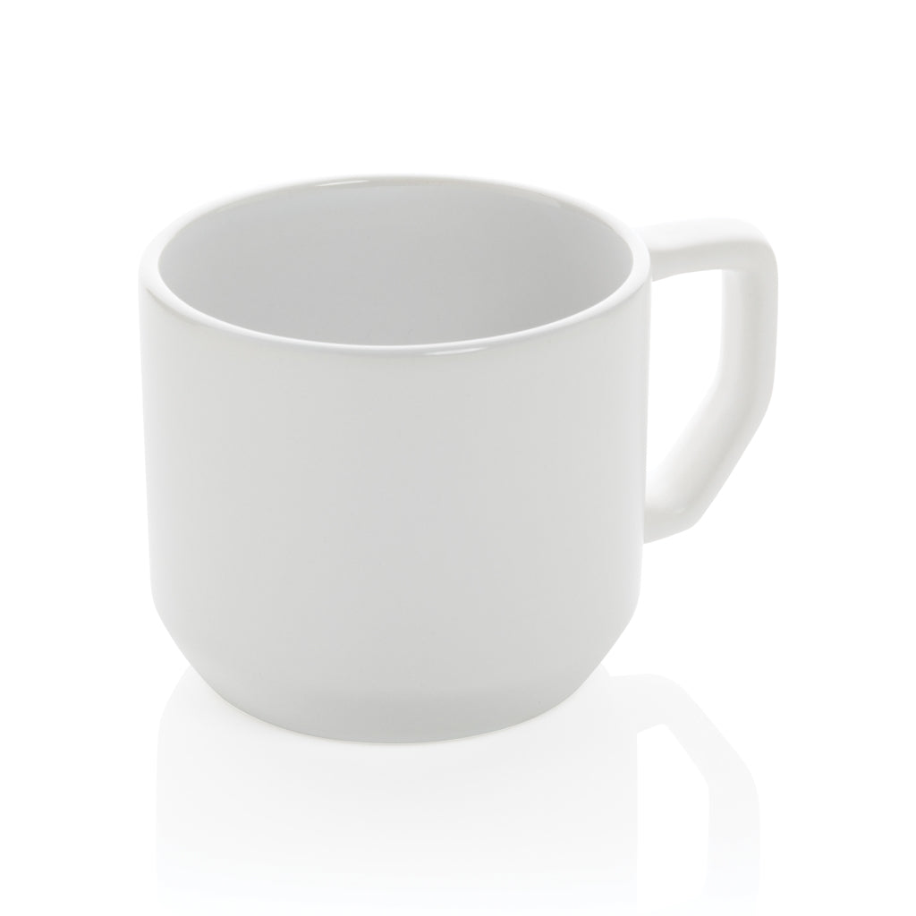 Keramische mok 350 ml met strak design, wit