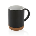Keramische mok 280 ml met kurken bodem, zwart