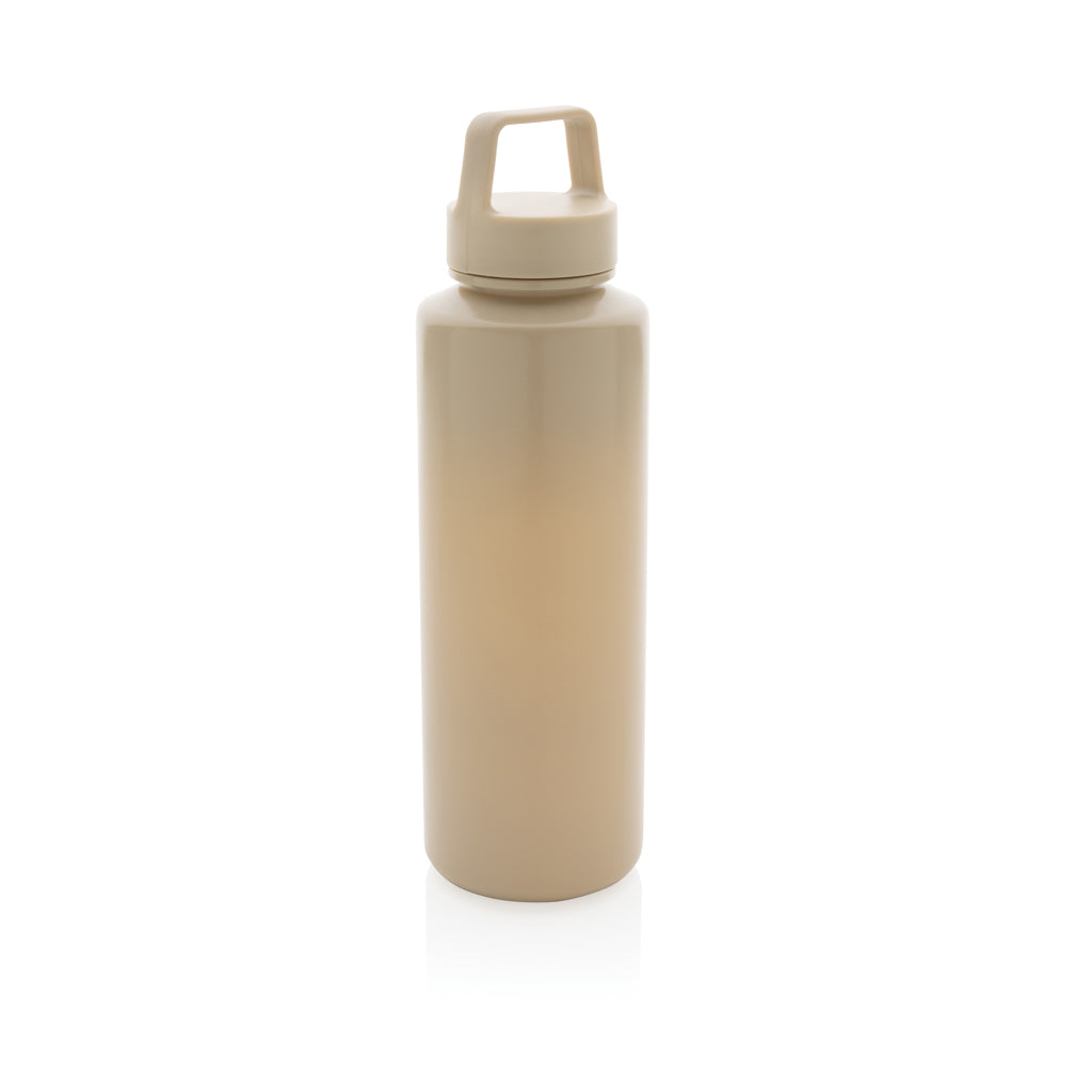 Drinkfles 500 ml van gerecycled PP met handvat, bruin