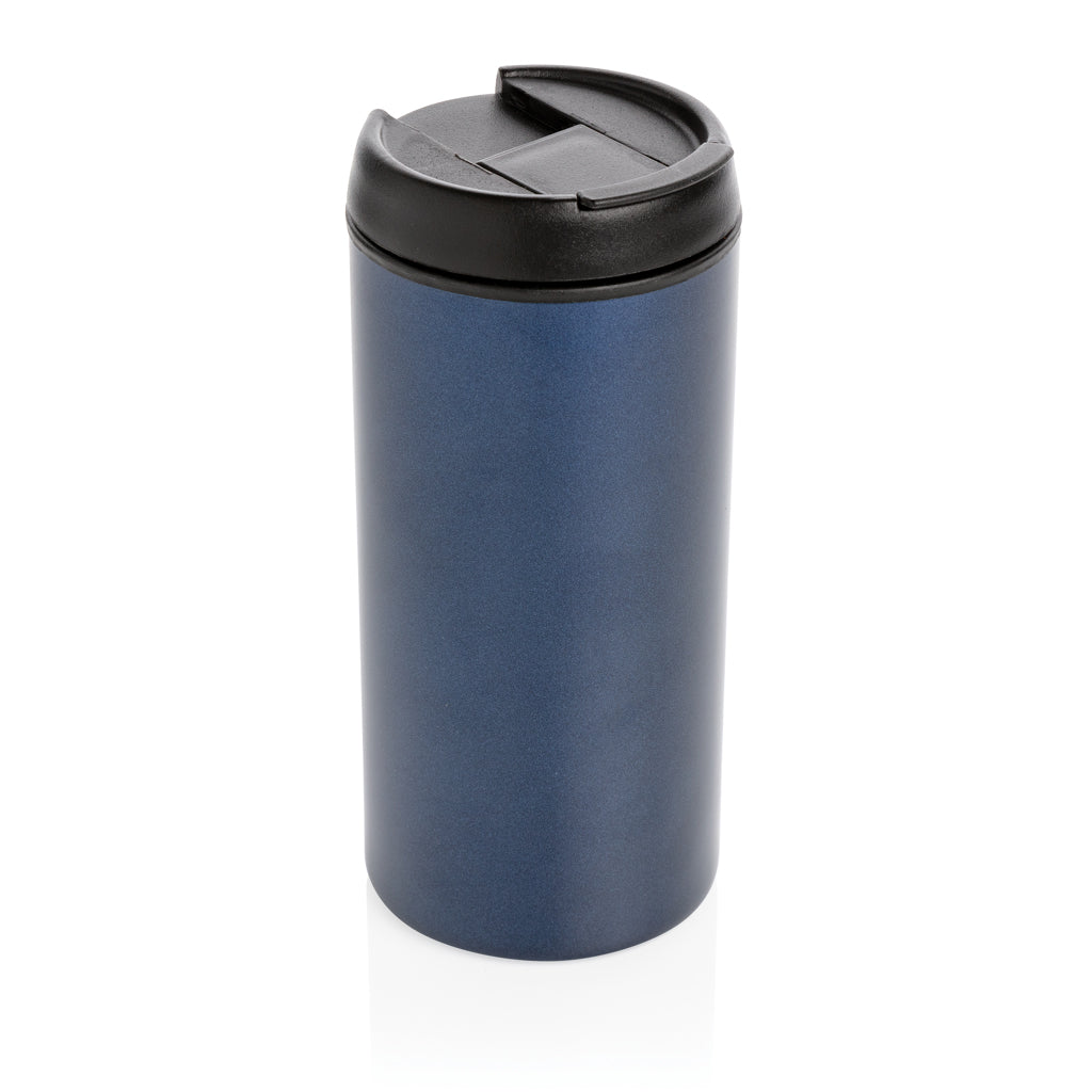 Koffiebeker 300 ml, klassiek model, gerecycled RVS, blauw