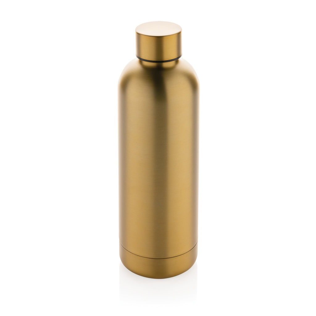 Vacuümfles 500 ml, minimalistisch design, gerecycled RVS, goudkleurig