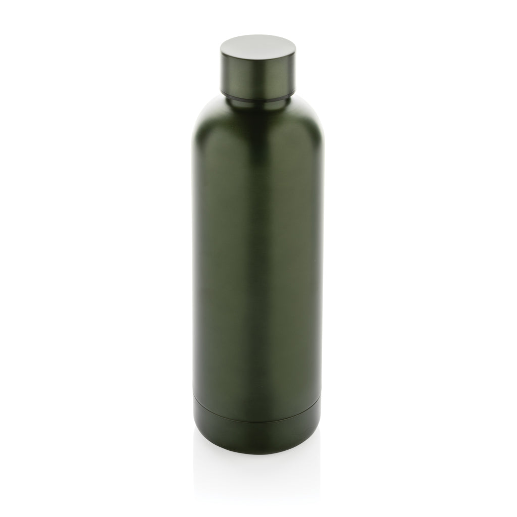 Vacuümfles 500 ml, minimalistisch design, gerecycled RVS, groen