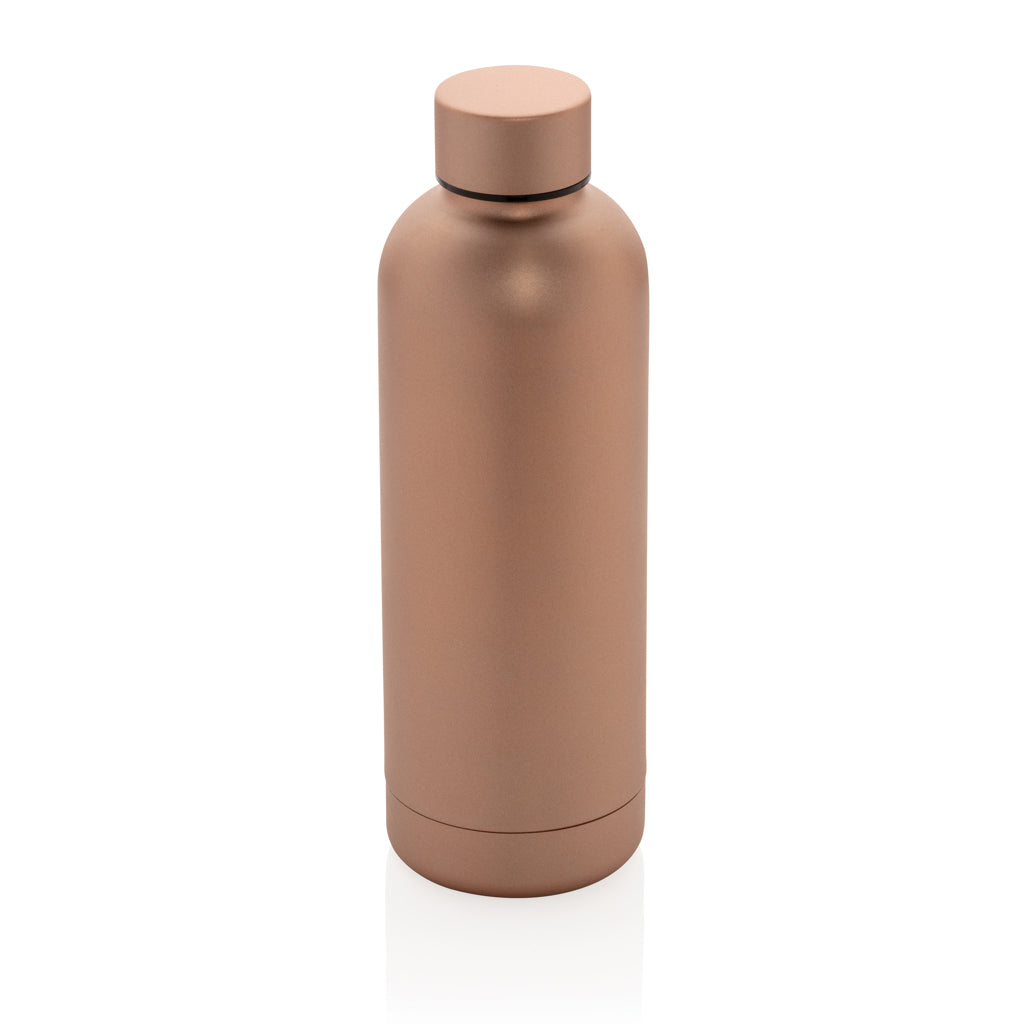Vacuümfles 500 ml, minimalistisch design, gerecycled RVS, bruin